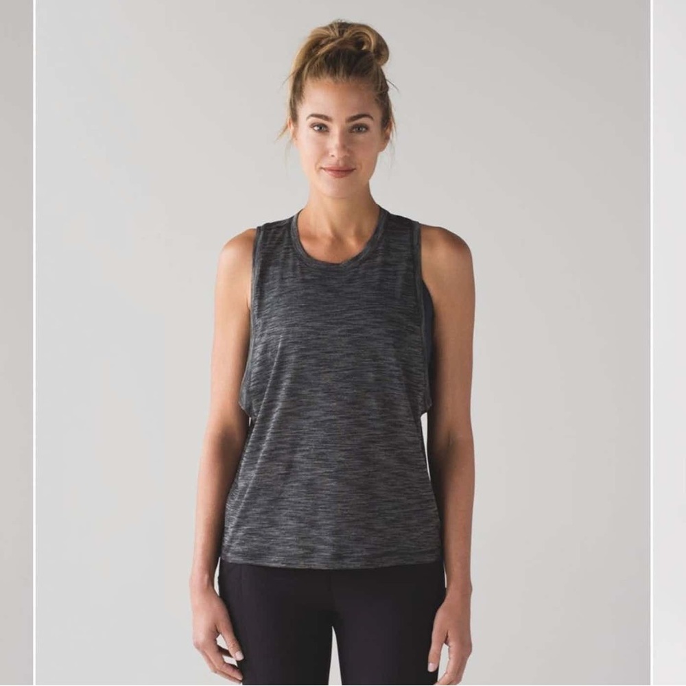 Lululemon Cardio Squad Tank Heathered Black